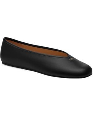 COACH Houston Ballet Flat Sandals - Black
