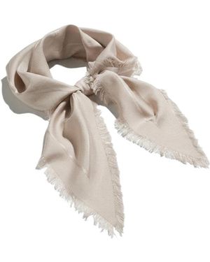 Gucci Double G Silk Wool Shawl - White
