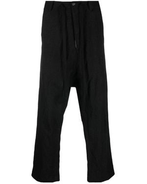 Uma Wang Drop Crotch Drawstring Trousers - Black
