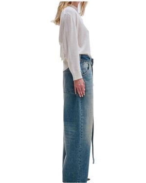 DARKPARK Knitted Scarf Top - Blue
