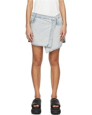 WOOYOUNGMI Asymmetric Wrap Mini Skirt - Blue
