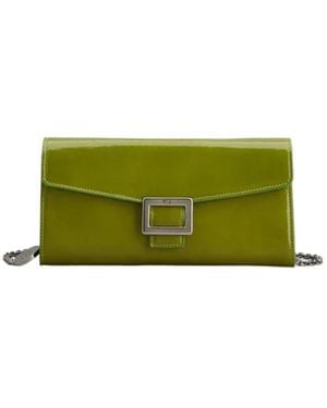 Roger Vivier Belle Vivier Wallet On Chain - Green