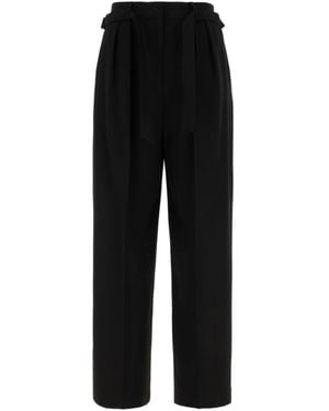 Juun.J Pleated Detail Track Pants - Black