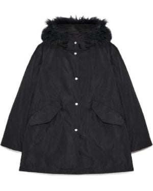 Jil Sander Faux-Fur Padded Jacket - Black