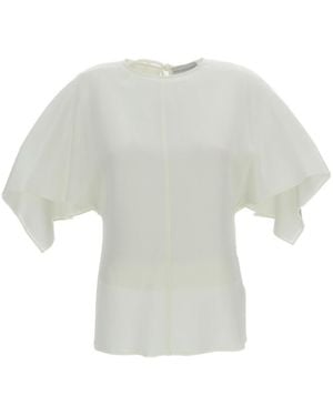 Stella McCartney Asymmetric Crew Neck Top - White