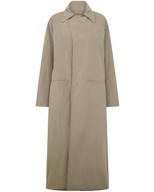 Gucci Notched Collar Long-Style Windbreaker - Natural