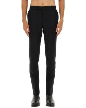 McQueen Straight-Leg Tailored Pants - Black
