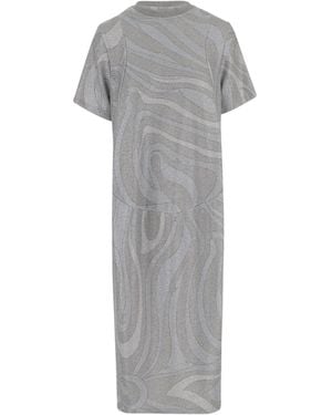 PUCCI Round Neck Dress - Gray