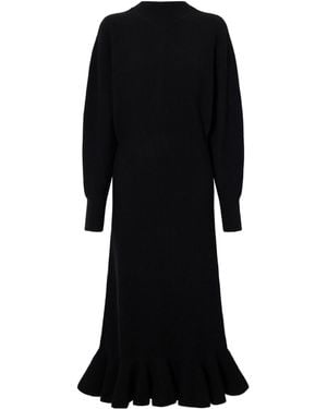 Lanvin Wool And Cashmere-Blend Midi Dress - Black