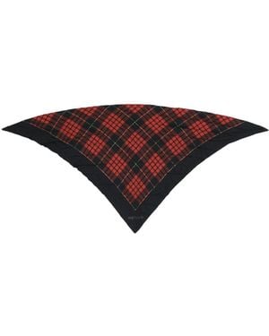 McQueen Quilted Tartan Scarf - White