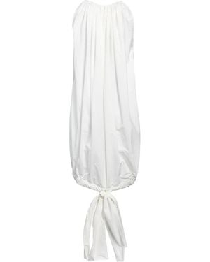 Rick Owens Sleeveless Round-Neck Balloon Dress - White
