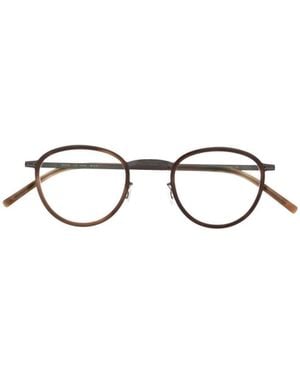 Mykita Tortoiseshell-Effect Round-Frame Glasses - Metallic