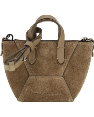 Brunello Cucinelli Bc Duo Suede Mini Bag - Green