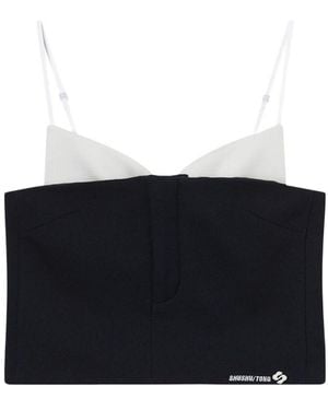 ShuShu/Tong Shushu/Tong Bow-Back Sleeveless Knit Top - Black