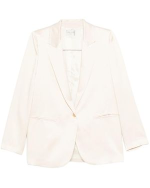 forte_forte Single-Breasted Blazer - White