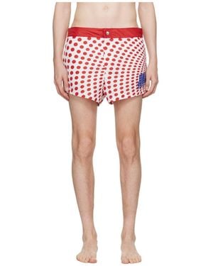 Jean Paul Gaultier Polka Dot Swim Trunks - Red