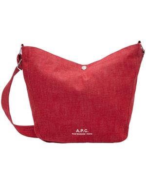 A.P.C. Journal Adjustable-Strap Tote Bag - Red