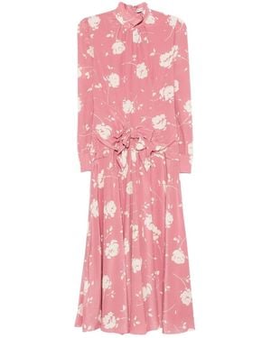 Alessandra Rich Long Sleeve Dress - Pink