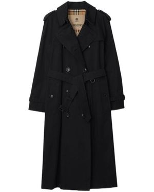 Burberry Waterloo Long Heritage Trench Coat - Black