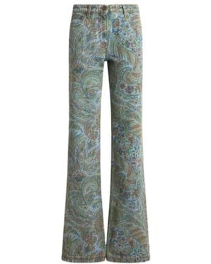 Etro Paisley Patterned Jeans - Green