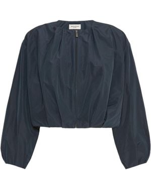 Weekend by Maxmara Butterfly Cropped Zip-Up Jacket - Blue