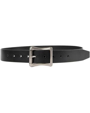 Ann Demeulemeester Buckle-Fastening Calf Leather Belt - White