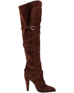 Saint Laurent High-Top Boots - Brown