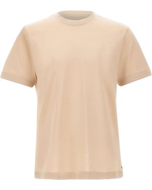 Eleventy Short Sleeved Crewneck T-Shirt - Natural