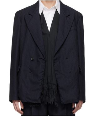 Maison Margiela Long-Sleeved Suit Jacket - Blue