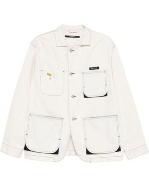Song For The Mute Contrast-Stitch Pocket Jacket - White