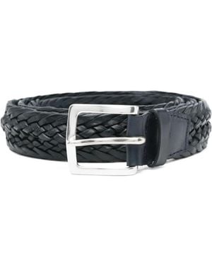 Orciani Braided Leather Belt - White