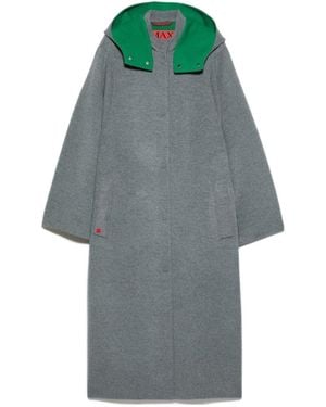 MAX&Co. Oversized Double-Woven Wool Coat - Grey
