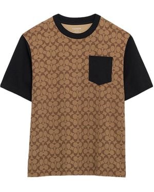 COACH Short-Sleeved T-Shirt - Brown