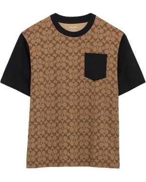 COACH Short-Sleeved T-Shirt - Brown