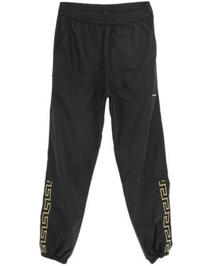 Versace Logo Printed Track Trousers - Black