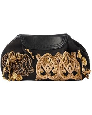 Dries Van Noten Appliqué Shoulder Bag - Black