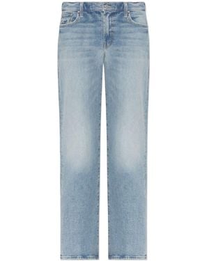 Mother Rambler Mid Rise Straight Jeans - Blue