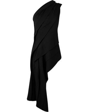 Bottega Veneta Asymmetrical Pleated Cover-Up - Black