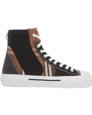 Burberry Vintage Check Lace-Up Sneakers - Black