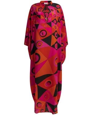 PUCCI Pucci Geometric Printed Kaftan - Red
