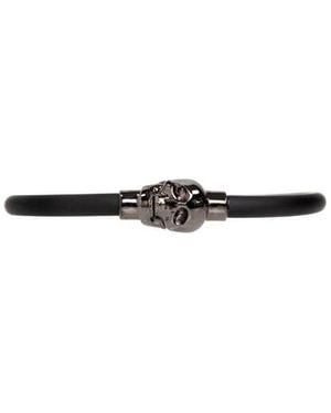 McQueen Skull Pendant Bracelet - White
