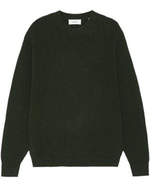 Les Deux Ribbed-Knit Crew-Neck Jumper - Green