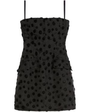 Sportmax Silk Organza Hourglass Dress - Black