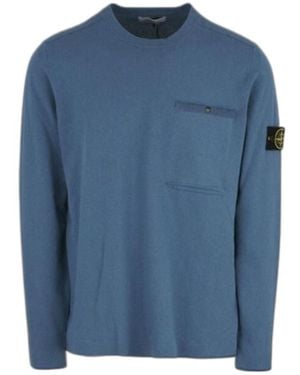 Stone Island Long-Sleeved Jumper - Blue