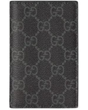 Gucci Gg Emblem Bi-Fold Card Case - Grey