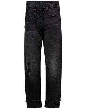 R13 Crossover Waistband Jeans - Black