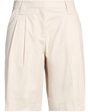 Ganni Solid Colour Simple Shorts - Natural