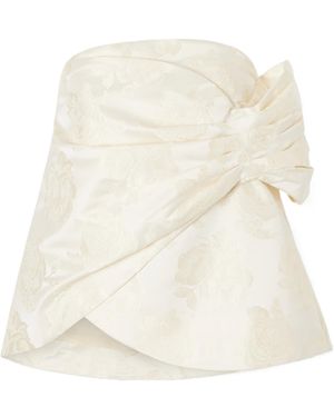 Simone Rocha Gathered Flower Top - Natural