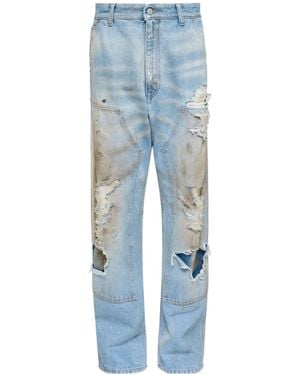 MM6 by Maison Margiela Distressed Jeans - Blue