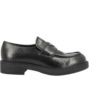 Prada Logo Loafers - Black